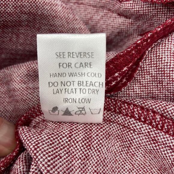 White Birch Flannel Shirt Jacket Size L Red Plaid shacket Stretch Button Up - Picture 12 of 12